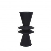 ZIK ΔΙΑΚΟΣΜΗΤΙΚΟ ΚΗΡΟΠΗΓΙΟ 19 5x19 5x66 5cm ΜΕΤΑΛΛΟ ΜΑΥΡΟ c543182