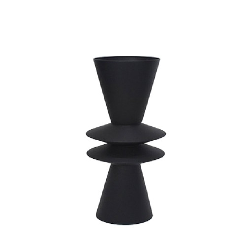 ZIK ΔΙΑΚΟΣΜΗΤΙΚΟ ΚΗΡΟΠΗΓΙΟ 19 5x19 5x66 5cm ΜΕΤΑΛΛΟ ΜΑΥΡΟ c543182