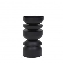 ZULU ΔΙΑΚΟΣΜΗΤΙΚΟ ΚΗΡΟΠΗΓΙΟ 11x11x39cm ΜΕΤΑΛΛΟ ΜΑΥΡΟ c543183