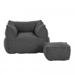 SPONGE ΠΟΛΥΘΡΟΝΑ SET ΓΚΡΙ ΣΚΟΥΡΟ 95x102x73cm c543194