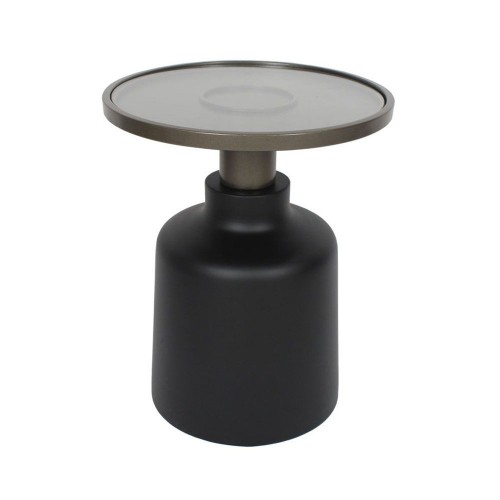 BOW SIDE TABLE ΜΑΥΡΟ BRONZE 45x45x55cm c543198