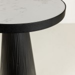 LAMP SIDE TABLE ΛΕΥΚΟ ΜΑΥΡΟ 41x41x63 5cm c543203