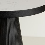 LAMP SIDE TABLE ΛΕΥΚΟ ΜΑΥΡΟ 41x41x63 5cm c543203
