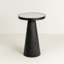 LAMP SIDE TABLE ΛΕΥΚΟ ΜΑΥΡΟ 36x36x55cm c543204