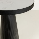 LAMP SIDE TABLE ΛΕΥΚΟ ΜΑΥΡΟ 36x36x55cm c543204