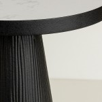 LAMP SIDE TABLE ΛΕΥΚΟ ΜΑΥΡΟ 36x36x55cm c543204