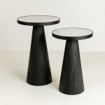 LAMP SIDE TABLE ΛΕΥΚΟ ΜΑΥΡΟ 36x36x55cm c543204