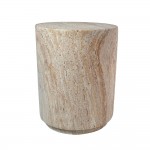 LITHOS ROUND SIDE TABLE BEIGE 35x35x46 5cm c543208