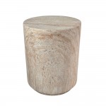 LITHOS ROUND SIDE TABLE BEIGE 35x35x46 5cm c543208