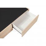 CUBIUS COFFEE TABLE ΦΥΣΙΚΟ ΦΙΜΕ ΜΑΥΡΟ 118x59x33cm c543213