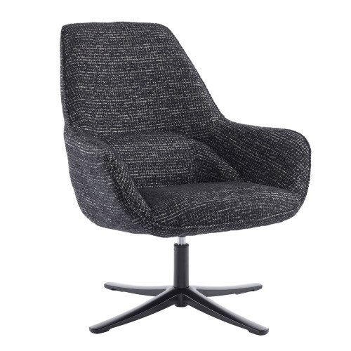 TIFFANY ΠΟΛΥΘΡΟΝΑ ΠΕΡΙΣΤΡΕΦΟΜΕΝΗ ΜΑΥΡΟ ΜΕ PATTERN 80x75x90cm c543214