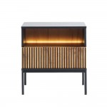 MYSTERY ΚΟΜΟΔΙΝΟ 1ΣΥΡΤΑΡΙ 1ΡΑΦΙ ΦΥΣΙΚΟ ΣΚΟΥΡΟ ΜΑΥΡΟ 54x39x56cm c543219