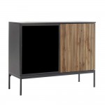 MYSTERY ΚΟΜΟΤΑ 2ΠΟΡΤΕΣ ΦΥΣΙΚΟ ΣΚΟΥΡΟ ΜΑΥΡΟ 104x39x83cm c543220