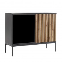 MYSTERY ΚΟΜΟΤΑ 2ΠΟΡΤΕΣ ΦΥΣΙΚΟ ΣΚΟΥΡΟ ΜΑΥΡΟ 104x39x83cm c543220