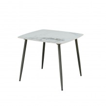 QUADRO ΤΡΑΠΕΖΙ ΛΕΥΚΟ ΜΕ ΟΨΗ ΜΑΡΜΑΡΟΥ 90x90x77cm c543228