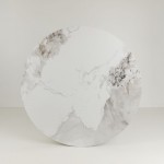 ATRIUM ΤΡΑΠΕΖΙ ΛΕΥΚΟ ΜΕ ΟΨΗ ΜΑΡΜΑΡΟΥ 110x110x76cm c543229