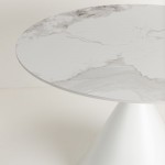 ATRIUM ΤΡΑΠΕΖΙ ΛΕΥΚΟ ΜΕ ΟΨΗ ΜΑΡΜΑΡΟΥ 110x110x76cm c543229