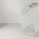 ATRIUM ΤΡΑΠΕΖΙ ΛΕΥΚΟ ΜΕ ΟΨΗ ΜΑΡΜΑΡΟΥ 110x110x76cm c543229