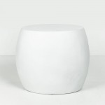 LITHOS OVAL SIDE TABLE ΛΕΥΚΟ 62x43 5x53cm c543244