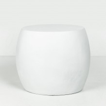 LITHOS OVAL SIDE TABLE ΛΕΥΚΟ 62x43 5x53cm c543244