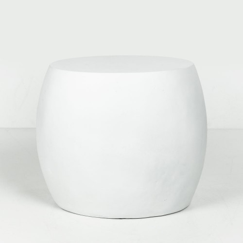LITHOS OVAL SIDE TABLE ΛΕΥΚΟ 62x43 5x53cm c543244