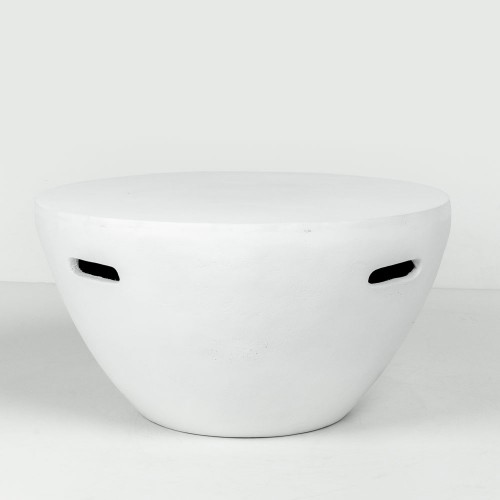 LITHOS CENTRAL COFFEE TABLE ΛΕΥΚΟ 68x68x36cm c543247