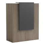 Γραφείο reception Zowel pakoworld με led sonoma-ανθρακί 90x40x110εκ c543338
