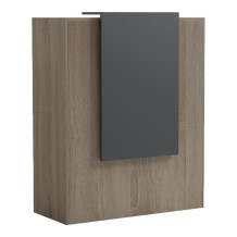 Γραφείο reception Zowel pakoworld με led sonoma-ανθρακί 90x40x110εκ c543338