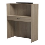 Γραφείο reception Zowel pakoworld με led sonoma-ανθρακί 90x40x110εκ c543338