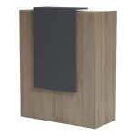Γραφείο reception Zowel pakoworld με led sonoma-ανθρακί 90x40x110εκ c543338