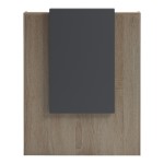 Γραφείο reception Zowel pakoworld με led sonoma-ανθρακί 90x40x110εκ c543338