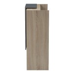 Γραφείο reception Zowel pakoworld με led sonoma-ανθρακί 90x40x110εκ c543338