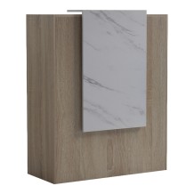 Γραφείο reception Zowel pakoworld με led sonoma-λευκή όψη μαρμάρου 90x40x110εκ c543349