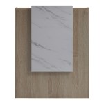 Γραφείο reception Zowel pakoworld με led sonoma-λευκή όψη μαρμάρου 90x40x110εκ c543349