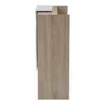 Γραφείο reception Zowel pakoworld με led sonoma-λευκή όψη μαρμάρου 90x40x110εκ c543349