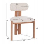 ΚΑΡΕΚΛΑ ΤΡΑΠΕΖΑΡΙΑΣ KARVO HM18252 01 ΜΠΕΖ ΥΦΑΣΜΑ--ΞΥΛΟ ΟΞΙΑΣ 57x50x79Υεκ SET 2τμχ c543372