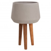 ΓΛΑΣΤΡΑ ΕΣΩΤ ΧΩΡΟΥ QUAN HM4680 03L FIBER CEMENT ΓΚΡΙ--ΒΑΣΗ TEAK Φ38x62Υεκ c543373