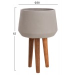 ΓΛΑΣΤΡΑ ΕΣΩΤ ΧΩΡΟΥ QUAN HM4680 03L FIBER CEMENT ΓΚΡΙ--ΒΑΣΗ TEAK Φ38x62Υεκ c543373