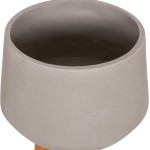 ΓΛΑΣΤΡΑ ΕΣΩΤ ΧΩΡΟΥ QUAN HM4680 03L FIBER CEMENT ΓΚΡΙ--ΒΑΣΗ TEAK Φ38x62Υεκ c543373