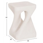 ΣΚΑΜΠΟ ΤΕΤΡΑΓΩΝΟ SANTORINI HM18337 ΠΟΛΥΡΗΤΙΝΗ--ΥΠΟΛΕΥΚΟ ΧΡΩΜΑ 30x30x45Yεκ c543376