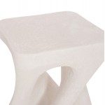 ΣΚΑΜΠΟ ΤΕΤΡΑΓΩΝΟ SANTORINI HM18337 ΠΟΛΥΡΗΤΙΝΗ--ΥΠΟΛΕΥΚΟ ΧΡΩΜΑ 30x30x45Yεκ c543376