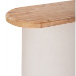 ΚΟΝΣΟΛΑ ΣΕΙΡΑ SANTORINI HM18338 ΤΟΠ ΞΥΛΟ ΕΛΑΤΟΥ-ΒΑΣΗ ΥΠΟΛΕΥΚΟ MDF 150x35x82Υεκ c543377