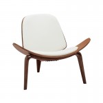 Πολυθρόνα Vilma pakoworld PU μπεζ- plywood καρυδί 90x76 5x74 5εκ c543492
