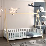 ΚΡΕΒΑΤΙ ΠΑΙΔΙΚΟ ΜΕ ΚΑΓΚΕΛΑ MUNK HM21325 ΠΕΥΚΟ ΛΕΥΚΟ ΦΥΣΙΚΟ--ΜΕ ΣΤΡΩΜΑ 90x190εκ c543496