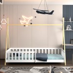 ΚΡΕΒΑΤΙ ΠΑΙΔΙΚΟ ΜΕ ΚΑΓΚΕΛΑ MUNK HM21325 ΠΕΥΚΟ ΛΕΥΚΟ ΦΥΣΙΚΟ--ΜΕ ΣΤΡΩΜΑ 90x190εκ c543496