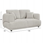 ΚΑΝΑΠΕΣ 2-ΘΕΣΙΟΣ STRUCTO HM3330 02 ΑΝΟΙΧΤΟ ΜΠΕΖ ΥΦΑΣΜΑ 168x94x88Υεκ c543498