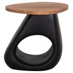 ΒΟΗΘΗΤΙΚΟ ΤΡΑΠΕΖΙ AIDA HM4692 01 FIBER CEMENT ΜΑΥΡΟ--ΞΥΛΟ TEAK TOP 47x60x59Υεκ c543551