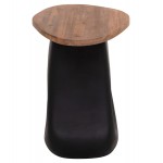 ΒΟΗΘΗΤΙΚΟ ΤΡΑΠΕΖΙ AIDA HM4692 01 FIBER CEMENT ΜΑΥΡΟ--ΞΥΛΟ TEAK TOP 47x60x59Υεκ c543551