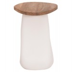 ΒΟΗΘΗΤΙΚΟ ΤΡΑΠΕΖΙ AIDA HM4692 02 FIBER CEMENT ΛΕΥΚΟ--ΞΥΛΟ TEAK TOP 47x60x59Υεκ c543552