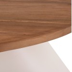 ΒΟΗΘΗΤΙΚΟ ΤΡΑΠΕΖΙ AIDA HM4692 02 FIBER CEMENT ΛΕΥΚΟ--ΞΥΛΟ TEAK TOP 47x60x59Υεκ c543552